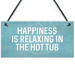 Chic Hot Tub Sign For Garden Summerhouse Funny Quote Hot Tub Accessories New Home Gift