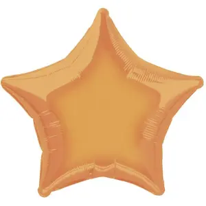 Unique Party Helium Star Foil Balloon Orange (One Size)