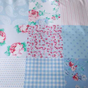 Tailings Duvet Cover Set with Pillowcases Blue/White/Pink / Super King - 2 Standard Pillowcases