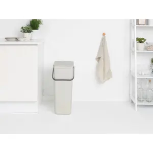 Brabantia Sort and Go 40 Litre Rubbish Bin Light Grey