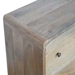 Nordic Style 3 Drawers Curved Oak-ish Chest