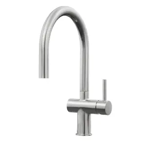 Liquida W19BN Single Lever Pull Out Head Brushed Nickel Kitchen Mixer Tap