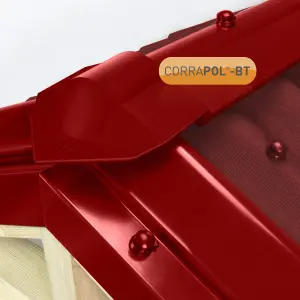 Corrapol Red Aluminium Ridge piece (L)2mm (W)145mm