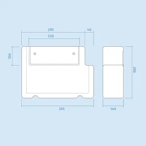 Nes Home Aric Right Hand  1100mm Vanity Basin Unit, Cistern, WC Unit & Welbourne Back To Wall Toilet White