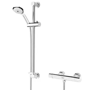 Bristan Divine Gloss Chrome effect Wall-mounted Thermostatic Mixer shower