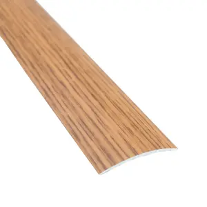 Self-adhesive wood effect aluminium door floor bar edge trim threshold  930mm x 40mm a13 cognac oak