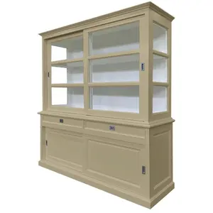 Stiles Display Cabinet Beige