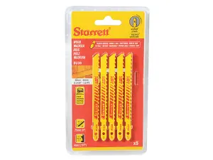 Starrett BU36-5 Wood Cutting Jigsaw Blades 6tpi - 75 x 7.5 x 1.3mm - Pack of 5