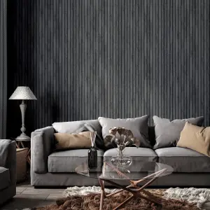 Arthouse Wood Slats Grey Wallpaper