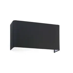 Luminosa Cotton Black Square Wall Light 375x 200x 105, E27