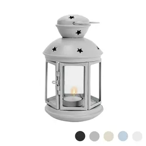 Nicola Spring - Metal Hanging Tealight Lantern - 20cm