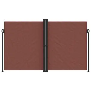 Berkfield Retractable Side Awning Brown 200x1000 cm