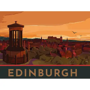 Georgina Westley Edinburgh Framed Canvas Print Multicoloured (30cm x 40cm)