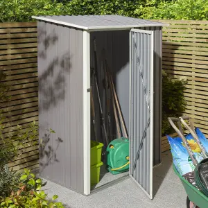 Rowlinson Trentvale 5x3 ft Pent Light grey Metal Shed