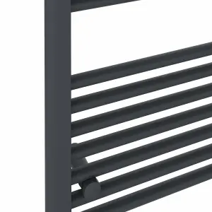 Rinse Straight Bathroom Heated Towel Rail Ladder Radiator Anthracite 800x600mm