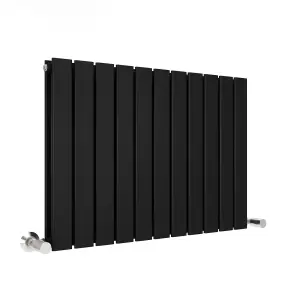 Designer Flat Panel Double Radiator 600x748 Black by MCC