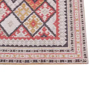 Cotton Area Rug 160 x 230 cm Multicolour ANADAG