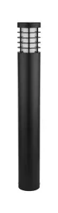 GoodHome Hampstead Contemporary Black Mains-powered 1 lamp Integrated LED Outdoor Post light (H)760mm