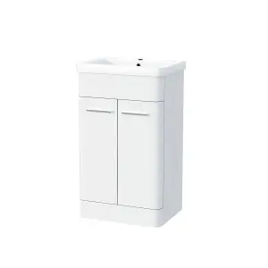 Nes Home Afern 500mm Vanity Unit Cabinet and Wash Basin White