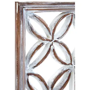 Interiors by Premier Antique White Lattice Frame Wall Mirror