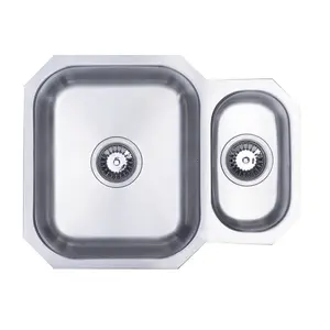 Cookology PISTOIA 1.5 Bowl Sink Undermount Reversible with Side Drainer - Stainless Steel