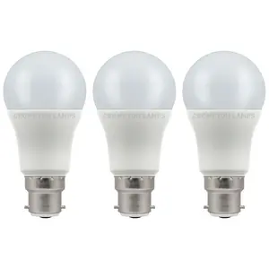 Crompton Lamps LED GLS 11W B22 Daylight Opal (75W Eqv) (3 Pack)