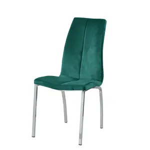 Knudsen Velvet Upholstered Side Chair (Set of 2) Green