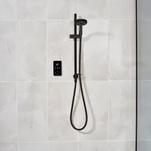 Triton Matt Black Thermostatic Electric Shower, 9kW