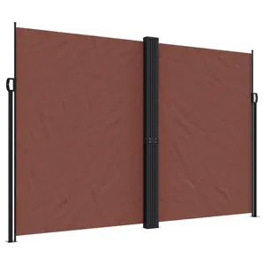 Retractable Side Awning Brown / 220" H x 600" W