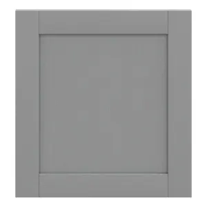 GoodHome Alpinia Matt slate grey wood effect Shaker Tall appliance Cabinet door (W)600mm (H)633mm (T)18mm