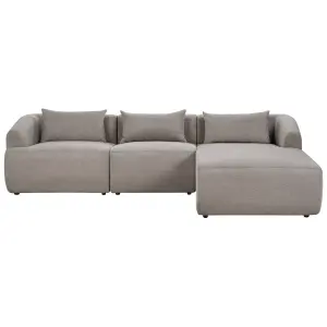 Corner Sofa SVANSELE Taupe Fabric Left Hand