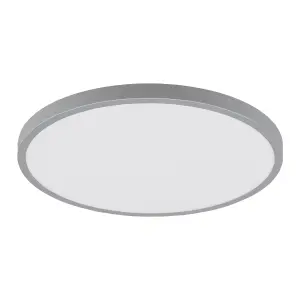 Wall / Ceiling Light Silver 400mm Round Surface Mounted 25W LED 4000K