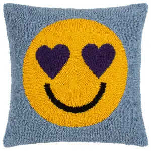 Heya Home Smile Knitted Feather Rich Cushion