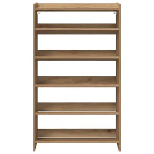 Berkfield Shoe Rack Artisan Oak 60x25x100 cm Engineered Wood