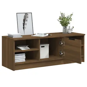 Berkfield TV Cabinet Brown Oak 102x35.5x36.5 cm Engineered Wood