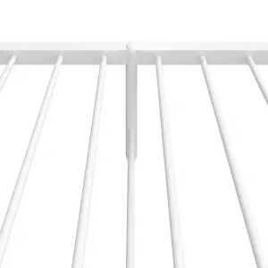 Berkfield Metal Bed Frame with Headboard and Footboard White 100x200 cm