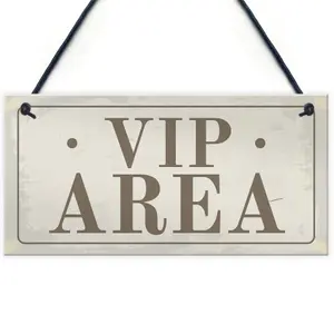 Red Ocean Hanging VIP AREA Bar Sign Novelty Home Bar Garden Signs Funny Home Decor Gifts