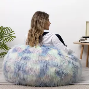 icon Unicorn Classic Faux Fur Bean Bag Chair