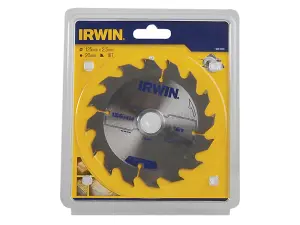 IRWIN Construction Circular Saw Blade 125 x 20mm x 16T ATB