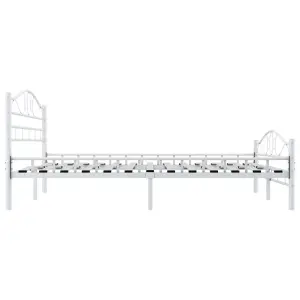 Berkfield Bed Frame White Metal 180x200 cm 6FT Super King