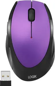 LOGIK LWLMPP23 Wireless Optical Mouse - Purple, Purple 1991