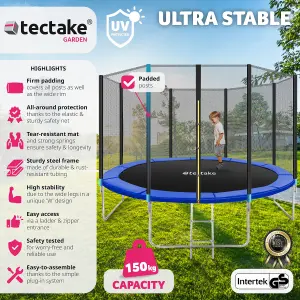 Trampoline - with safety net, including entry ladder - 366 cm