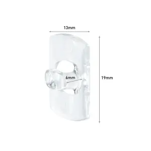 3M Command External Decorating Clear & white Adhesive clip, Pack of 20