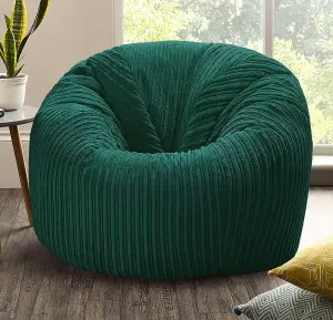 Adult Classic Beanbag Jumbo Cord Bean bags Ready filled - Teal