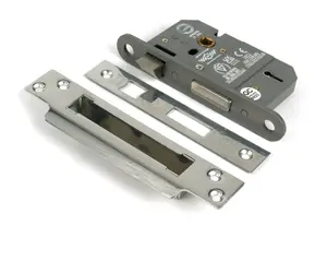 From The Anvil Polished SS 2 1/2" 5 Lever BS Sash Lock