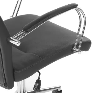 Office Chair Faux Leather Black OSCAR