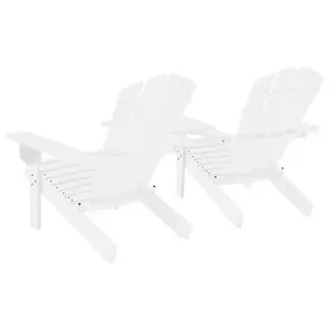 Berkfield Garden Adirondack Chair Solid Fir Wood White