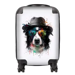 Border Collie Dog Splashart Suitcase - Mini Cabin