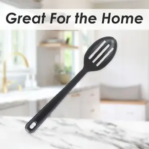 Slotted Spoon Heat Resistant Spoon Kitchen Recycled Materials Black