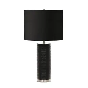 Luminosa Ripple Black 1 Light Table Lamp - Black, E27